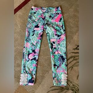 Lilly Pulitzer Corso UPF 50+ Golf Pants Lookin Sharp Print Size 10 NWT $138